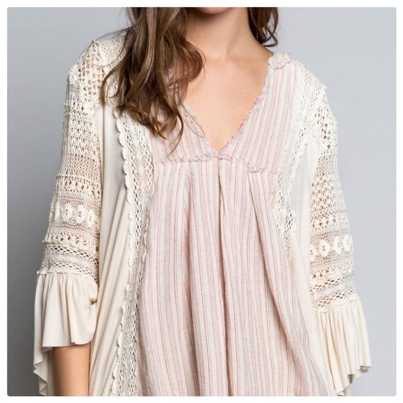 POL Casablanca Eye Catcher Linen Tunic Top - Picture 11 of 15